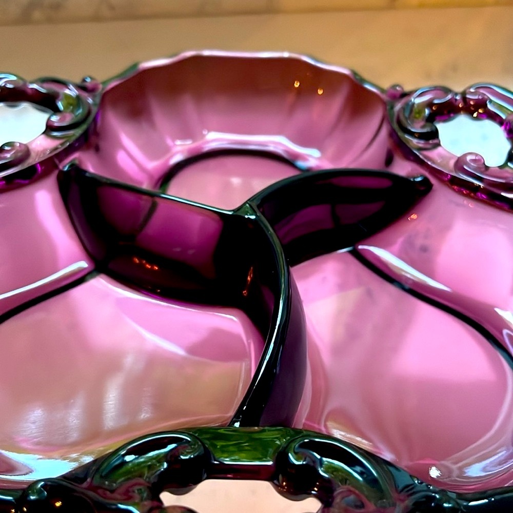 Covered Candy Dish Vintage Amethyst Complete 2 Piece Set 1930’s Cambridge Glass